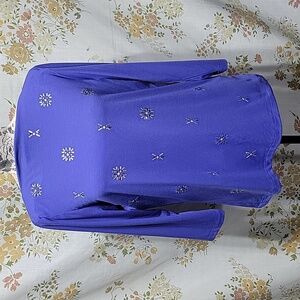 Embellished bateau neckline top